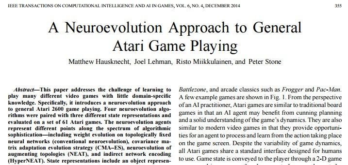 IEEETxnOnGames's tweet photo. https://t.co/QCKz0cACVP #Atari #TD #GVGP #neuroevolution #CI #AI #Games https://t.co/gejhxRQ2ND