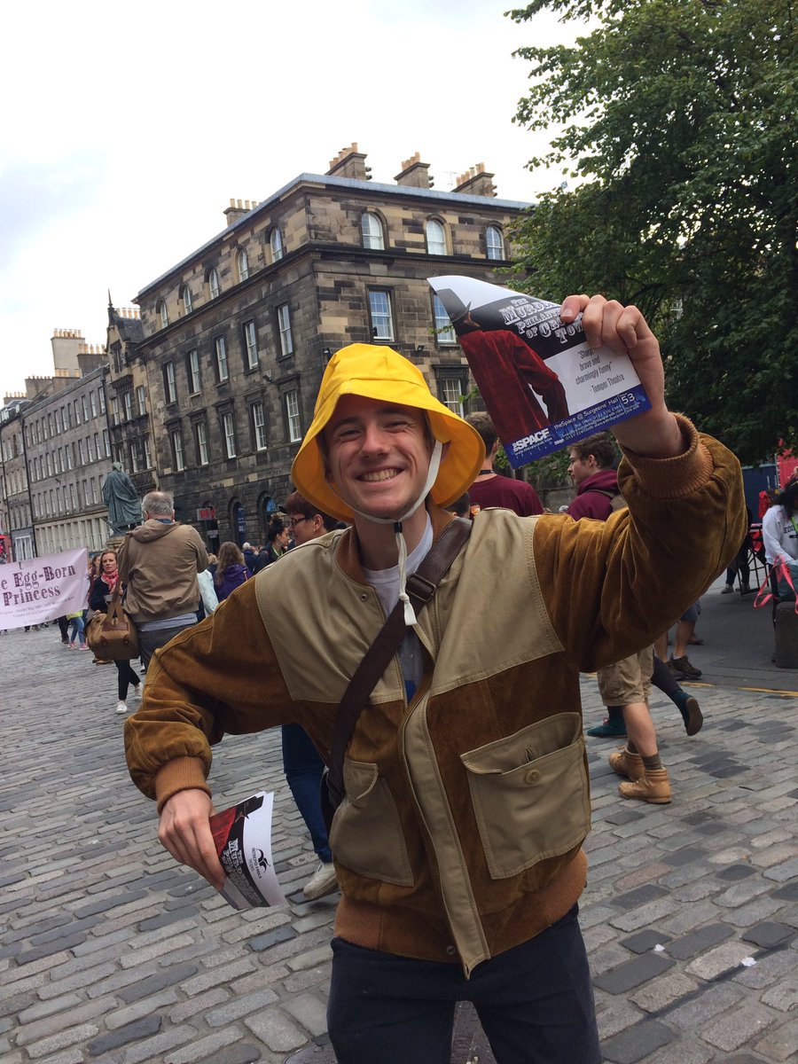 intrepidfools's tweet photo. Look how happy John is! We had a great show last night and sold out - only 9 tickets left for tonight! #edfringe #mpoct #lastshow https://t.co/5lSFI68rxq