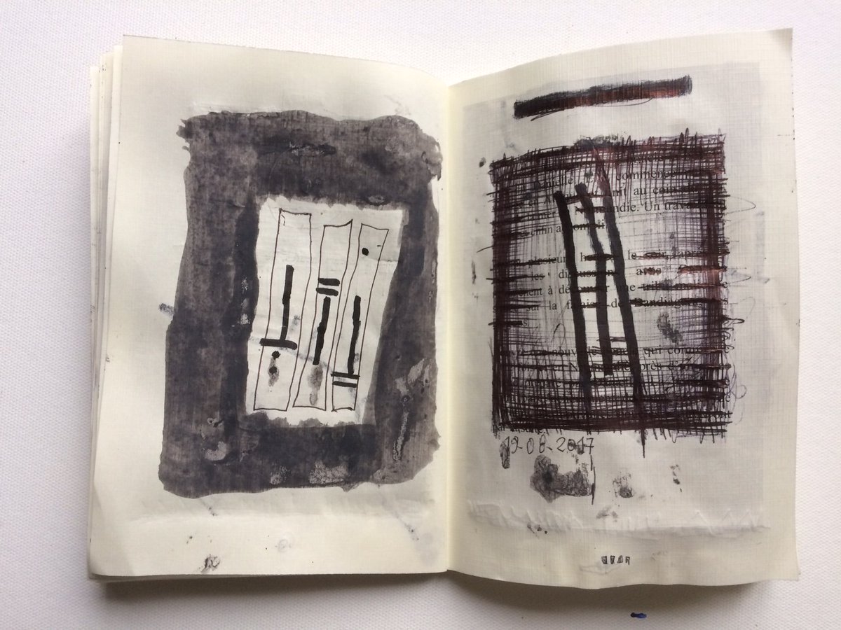schmidtiglesias's tweet photo. Deux doubles pages du carnet de croquis. 11x16 cm. https://t.co/1DpafgWXXm