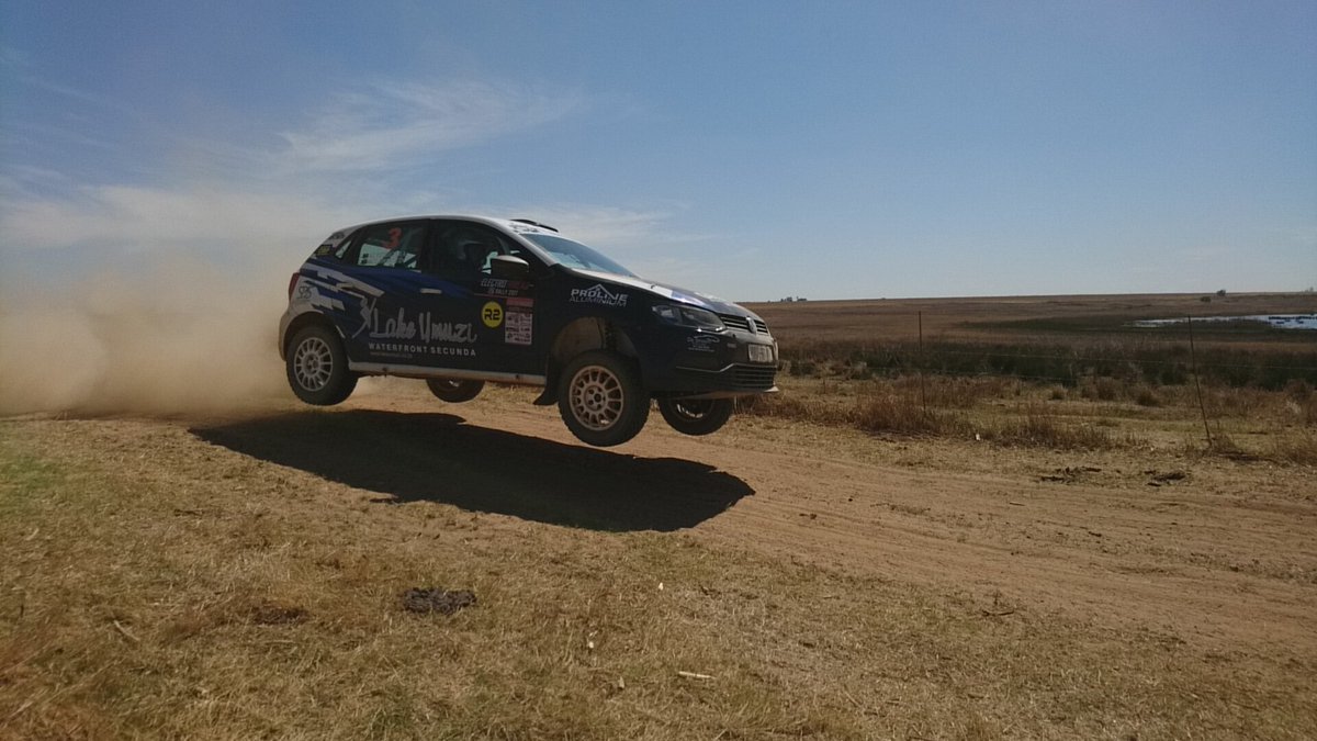 sarallying's tweet photo. AC Potgieter takes to the air on Stage 8 of the #ElectrothreadRally. https://t.co/v2tKnRZzaz