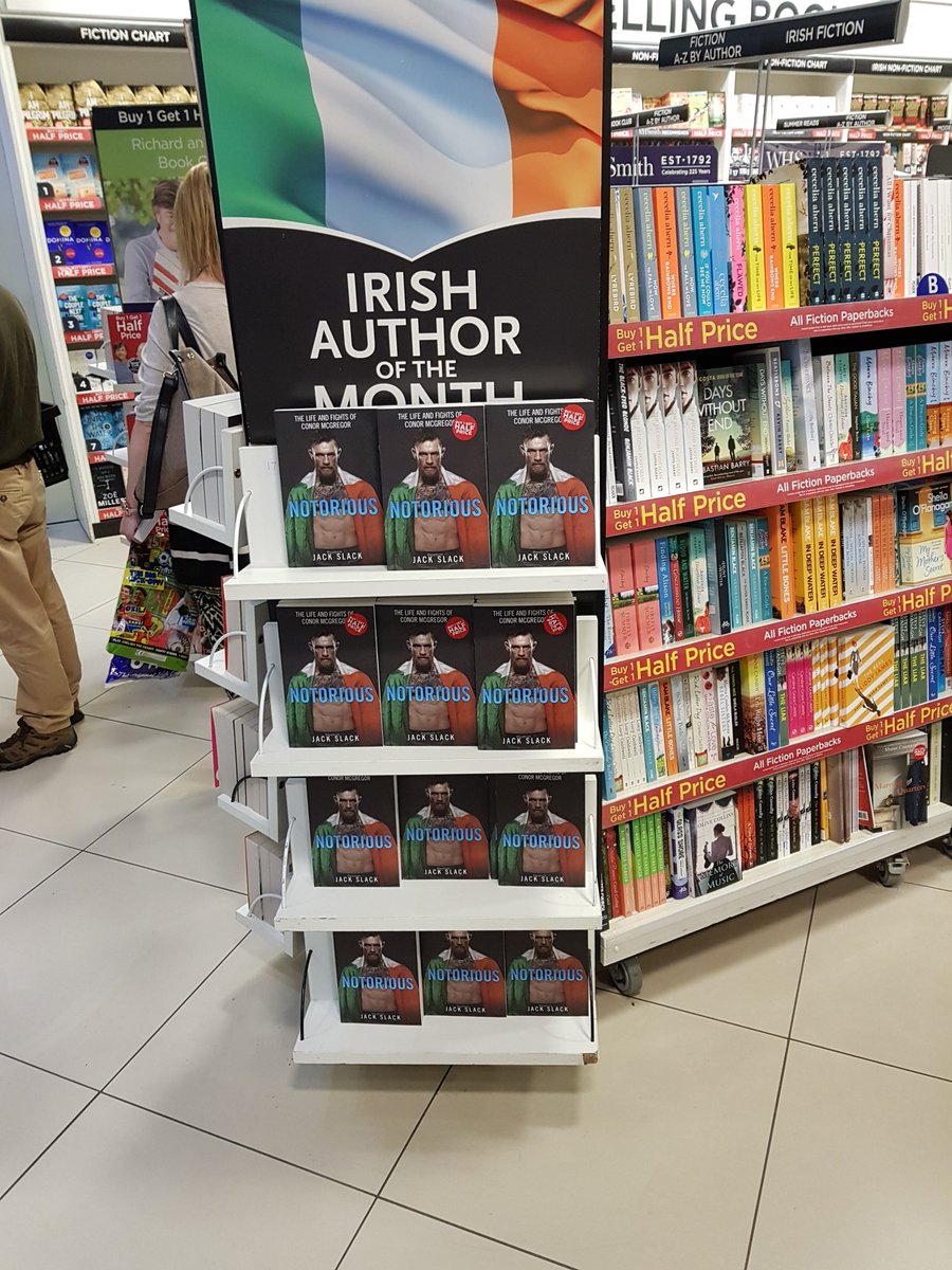 SeanSionnach's tweet photo. @JackSlackMMA "Irish" author of the month lashing the books off the shelves for the travelling army in Dublin airport!! https://t.co/QJGgaRJiP2