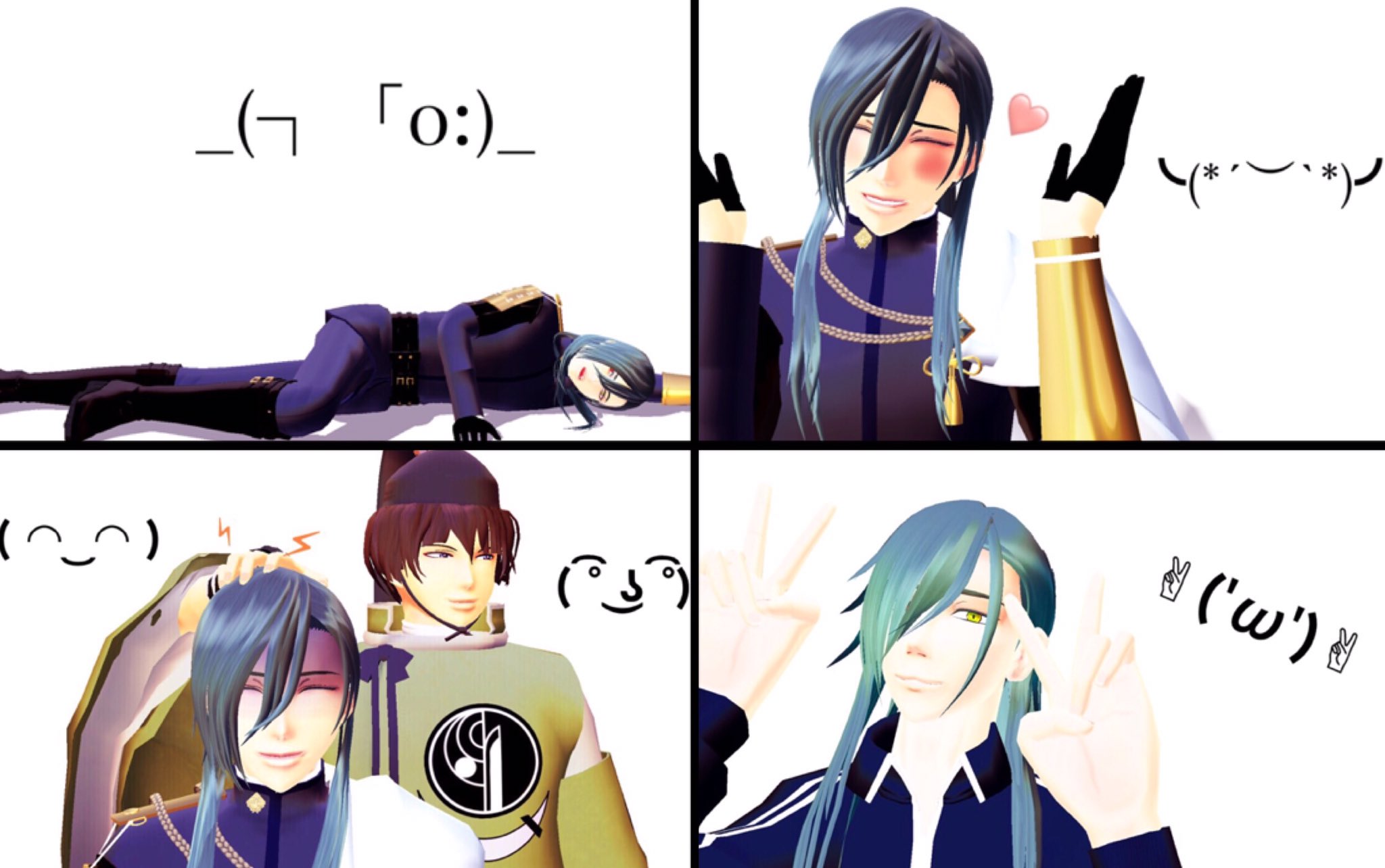 葵 近日クラファン開始します リプ来た顔文字で好きなキャラ描かない 16名様からの顔文字リクエストを頂きました 神剣回想コンビ中心にいろんな表情練習ができて楽しかったです T Co I430uvunuy Twitter
