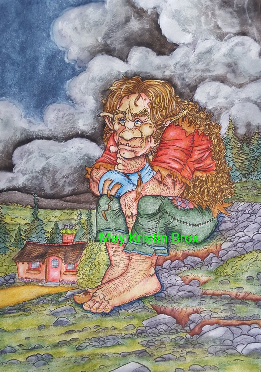 brox_may's tweet photo. #Troll #CreativeHaven #FantasyDesigns by #AaronPocock. Coloured with Derwent Inktense. Some Prismacolor Premier. https://t.co/MGfoK7nLmv