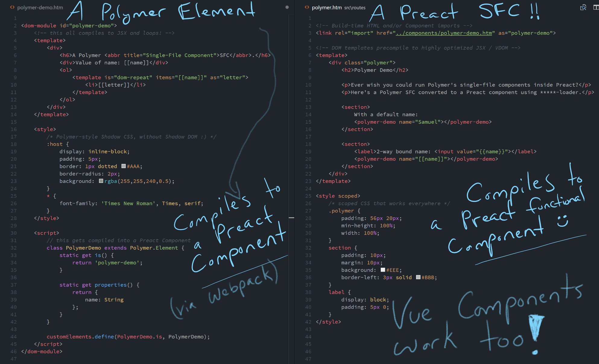 Expecting an element. Vue Single file components. Link Import JSX. Px+2=56 px. Section b Demo 2.