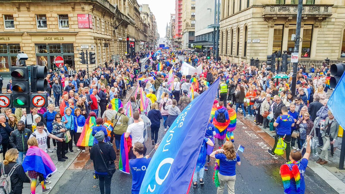 viewfilms_uk's tweet photo. Even the rain didn't stop the fun at @prideglasgow and our team were there to capture the spirit of the day. #O2PrideParty https://t.co/xZUFORJ0jj