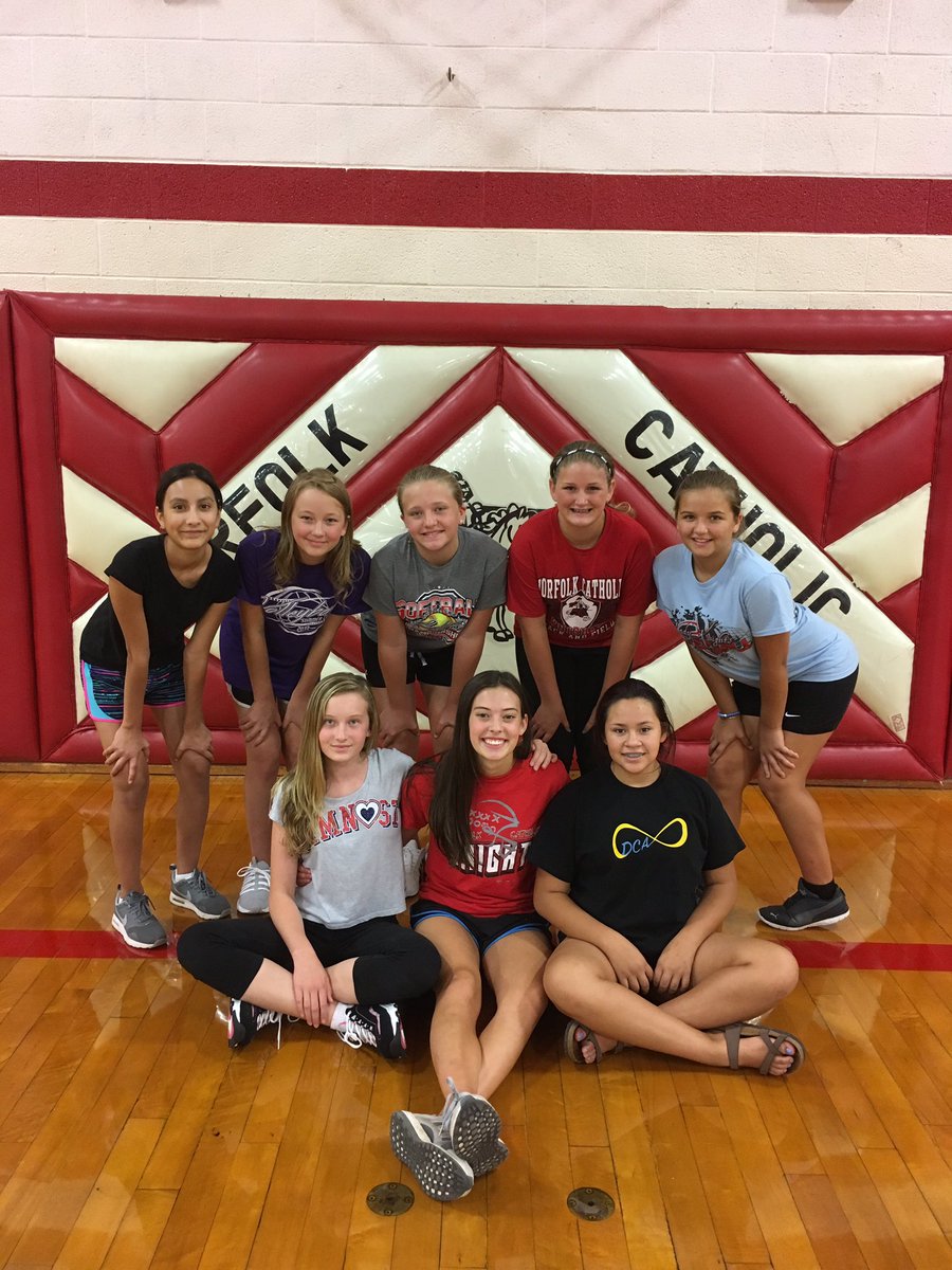 CheerNchs's tweet photo. Introducing your new @NorfolkCatholic JH cheer team!🎉 Thanks to @erin101300 for teaching them https://t.co/OwZf34s2Uu