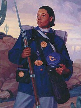 Cathay Williams: born a slave, she dressed as a man so she could serve in the US Army during the Civil War.

There's your new statue.