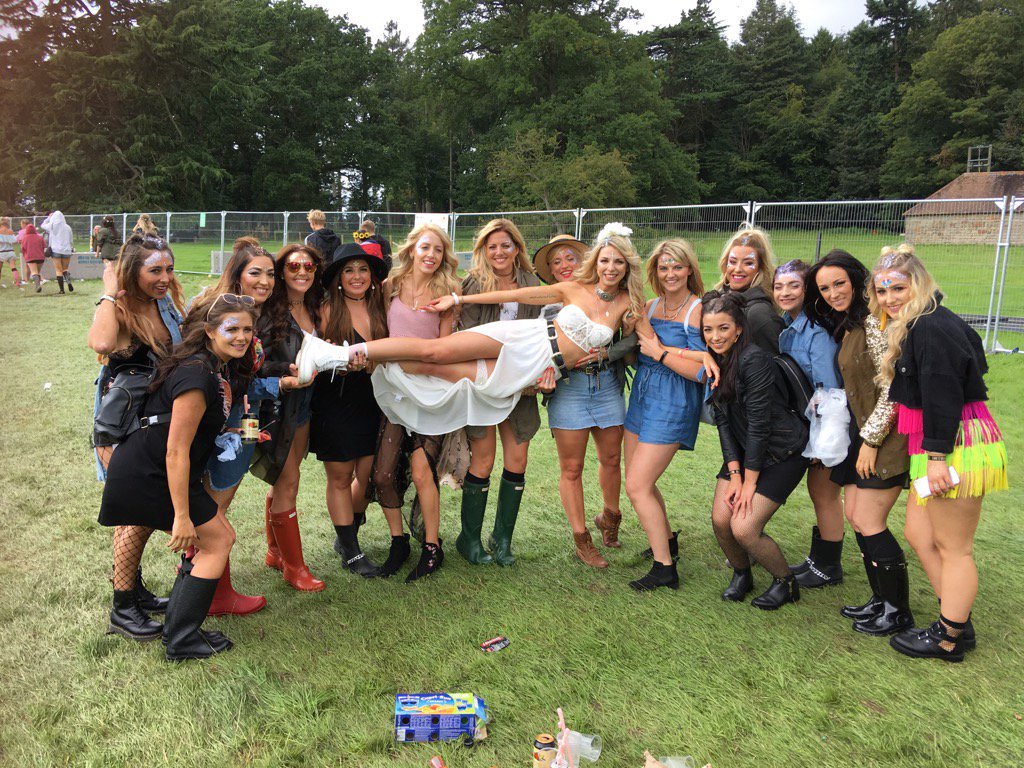 SueAustin_Star's tweet photo. Rebecca Clarke on her hen party! @vfestival https://t.co/tVwt9xBEiF