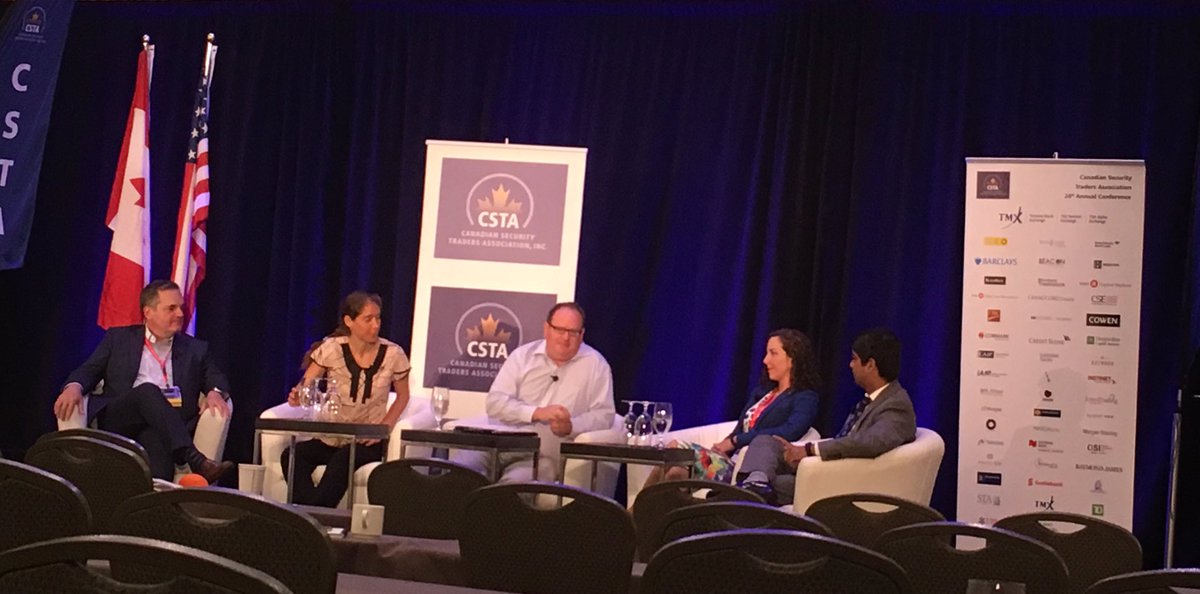 tsx_tsxv's tweet photo. #2017CSTA breakout session discussing liquidity #TMX's Graham MacKenzie moderating this dynamic panel! @CanadianSTA #liquidity #trading https://t.co/g7NDPPB1BU