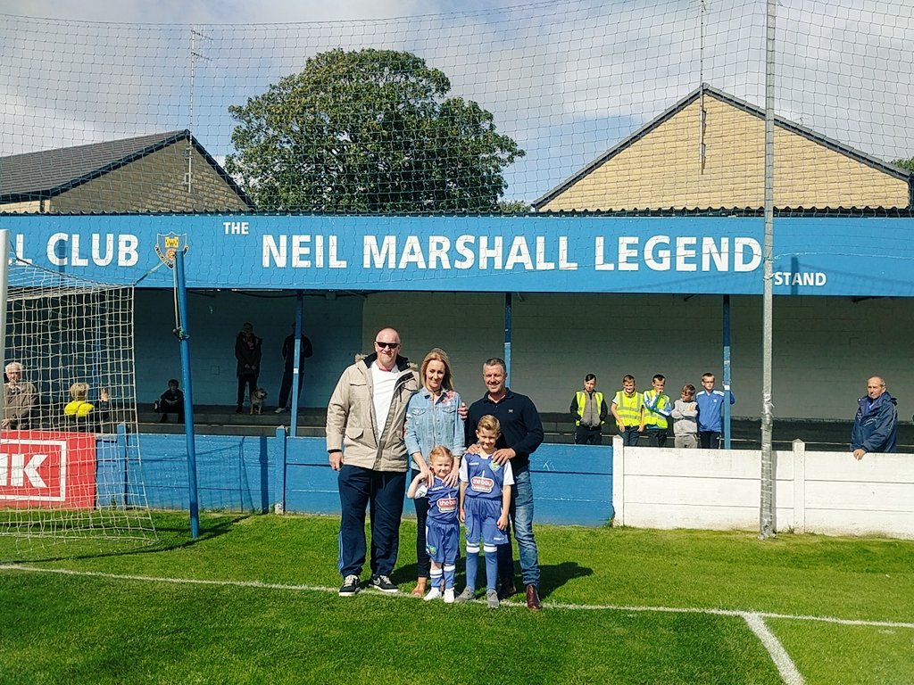 LancasterCityFC's tweet photo. Presenting, The Neil Marshall Legend Stand!

A fantastic tribute to an outstanding player, husband, father and friend.

#NMBWA https://t.co/J5t1jW9H9N