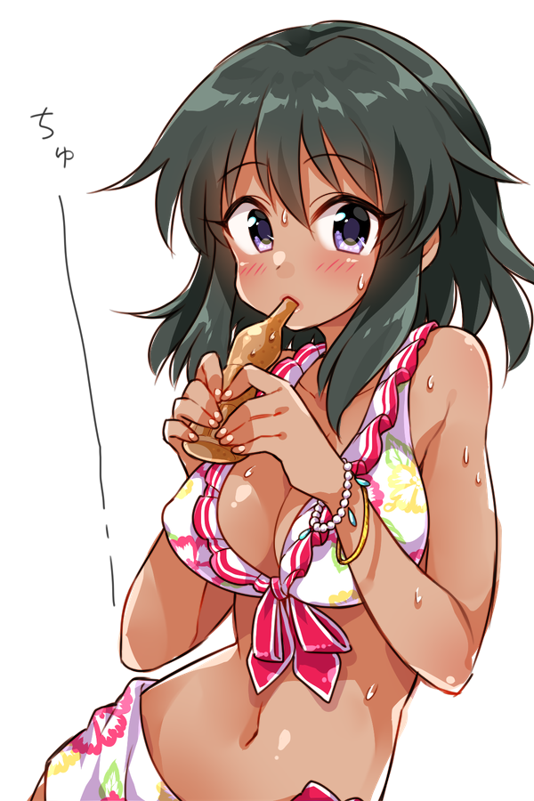 ナターリア(シンデレラガールズ) 「暑いのでナターリアちゃんとパピコ半分こしたいです 」|虎んとのイラスト