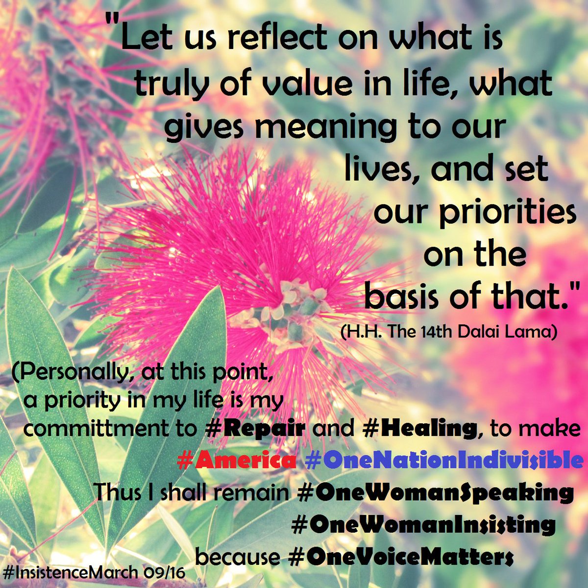 InsistenceMarch's tweet photo. #OneWomanWalking
#OneWomanSpeaking
#OneVoiceMatters
#InsistenceMarch 09/16*17
Because #OneDropOfWater can spill-over a bucket
#Compassion https://t.co/3cerXegRll