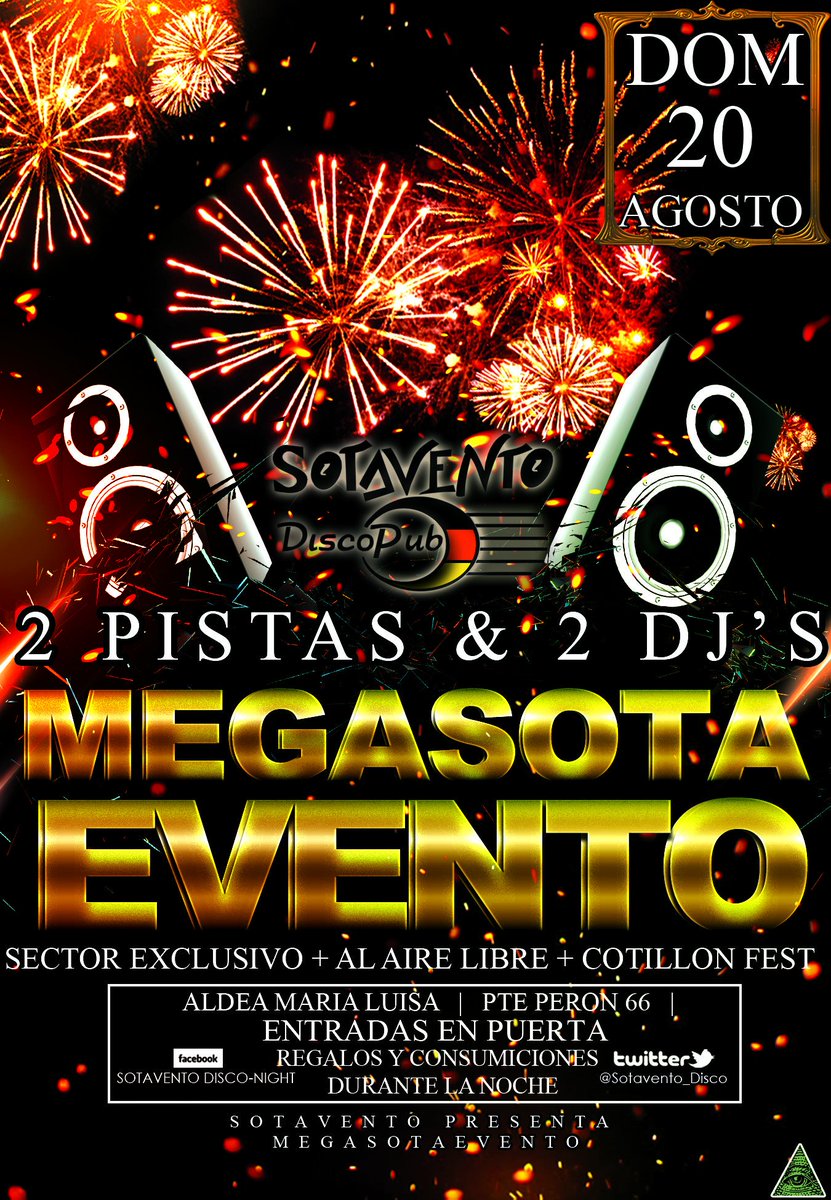 Sotavento_Disco's tweet photo. ¡Que manija! #MegaSotaEvento #MSE #CotillonFEST #2Pistas #2Dj Daleee❤😈🎶 https://t.co/hkGlTa3xg3