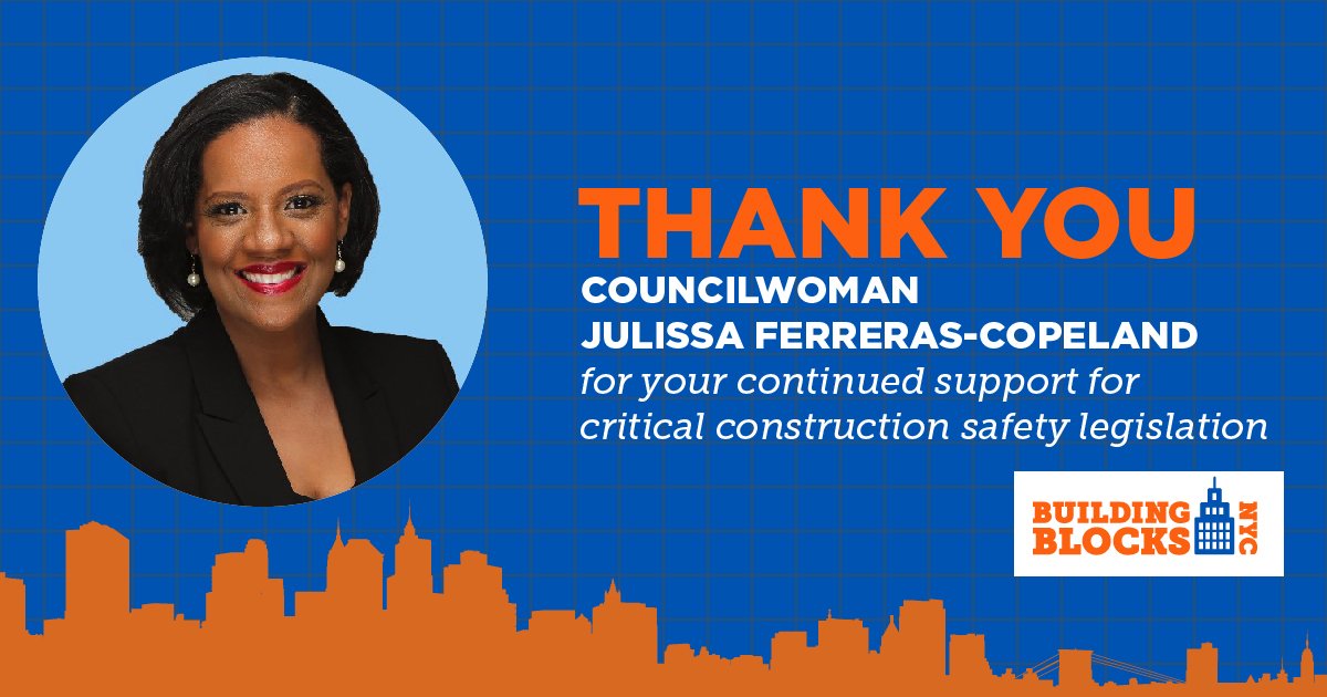 BldgBlocksNY's tweet photo. Thank you @JulissaFerreras for your continued support of critical construction safety legislation #Yes14 https://t.co/g17kII5Abv