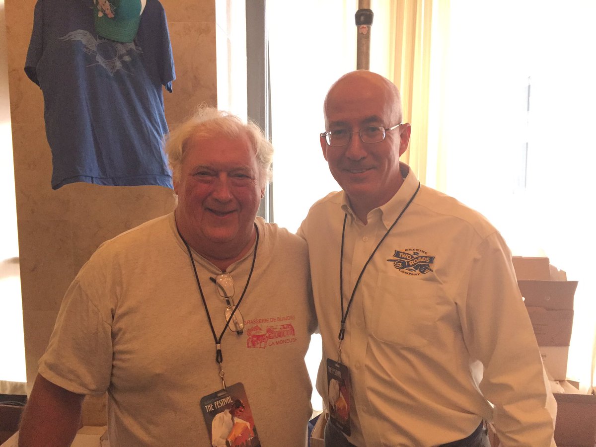 With Pierre-Alex Carlier of Brasserie Blaugies at the Shelton Bros festival.
