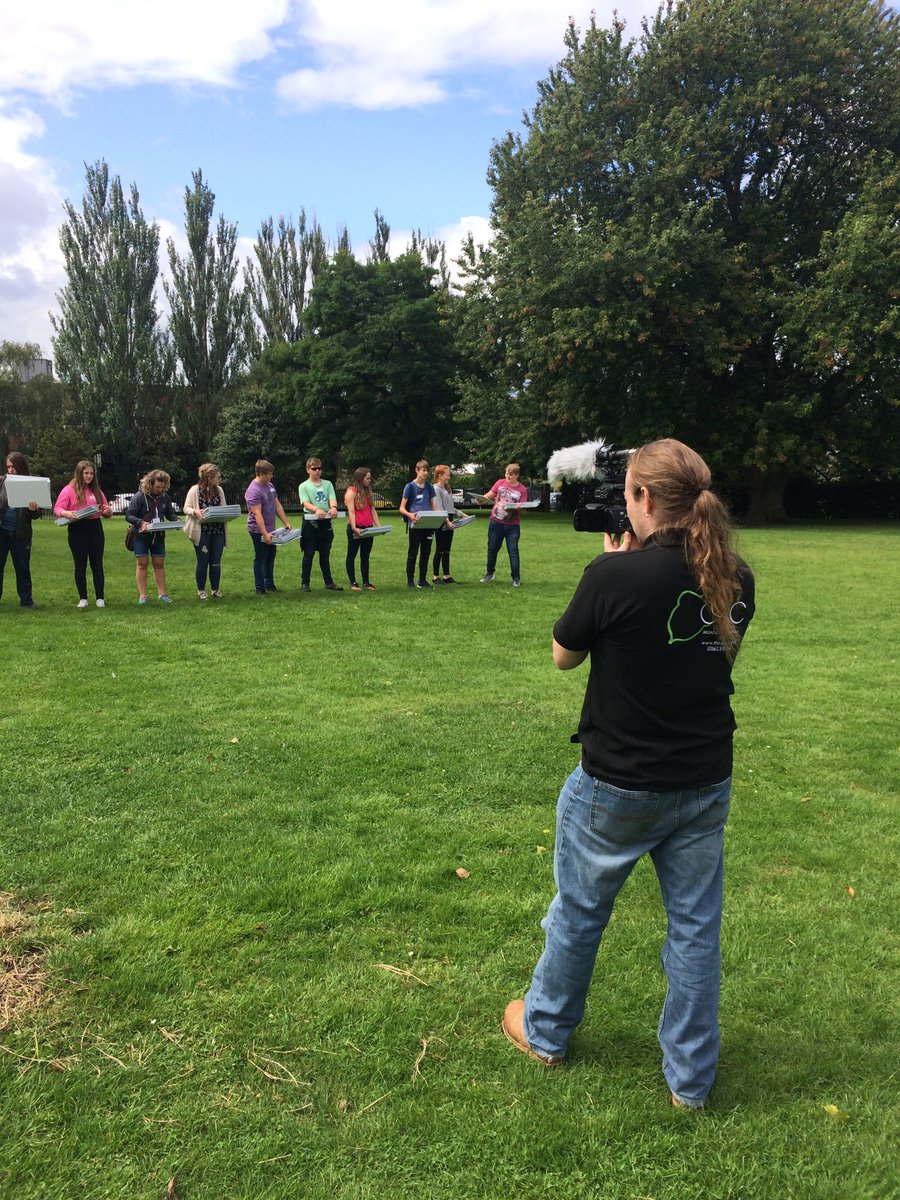 CBC_CIC's tweet photo. Fun times filming today despite the rain!
#WorldsLargestPennyBlackStamp https://t.co/nWcGoJio49