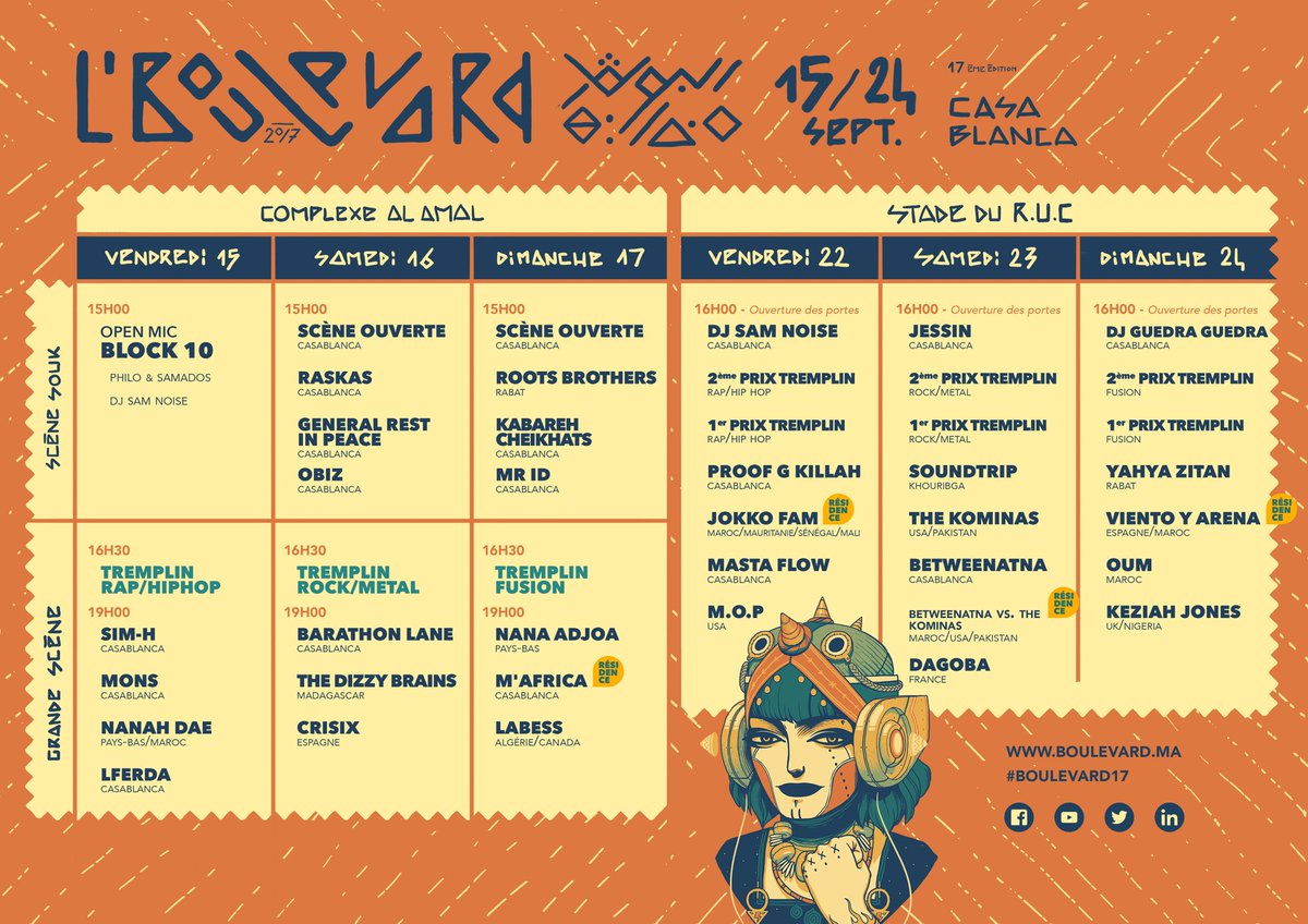 lboulvart's tweet photo. Bonjour tout le monde 🙋
Sortez vos agendas pour le garnir de bonne musique et de bonne humeur. Voilà le programme #Boulevard17 https://t.co/6r8N7eEfdS