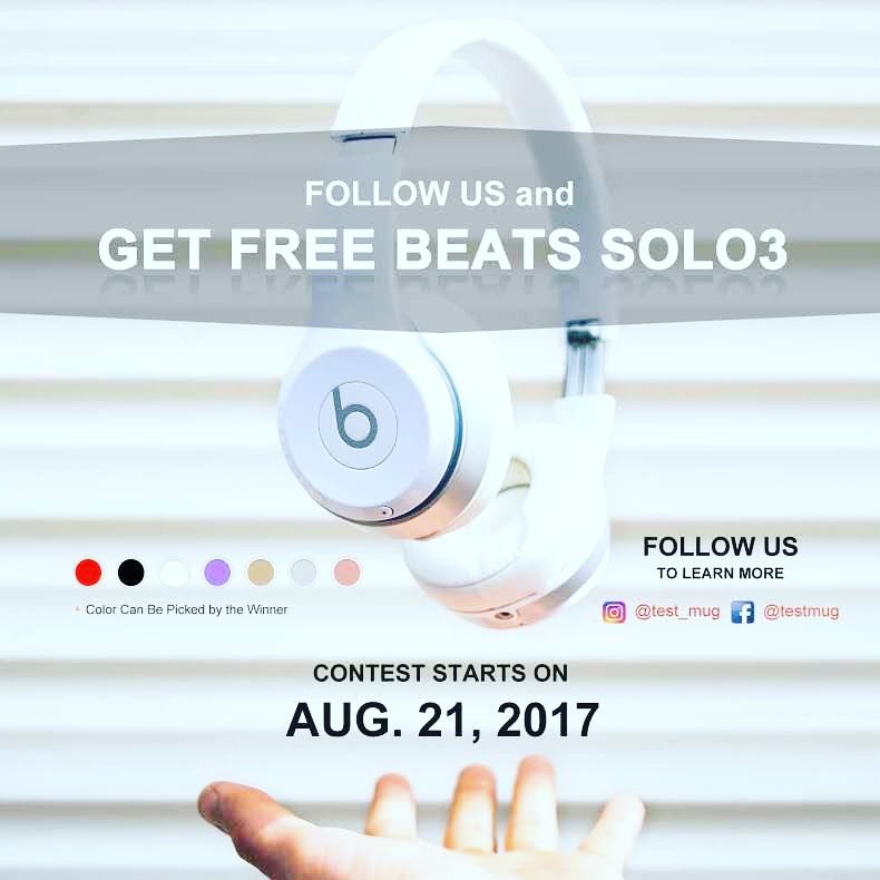 test_mug's tweet photo. Like Beats?Good chance to win a free one. FOLLOW US to learn more.#giveaway #Sweepstakes #bluetooth #gadget #outdoors #Beats#headphone#music https://t.co/w4SvHBNnR0