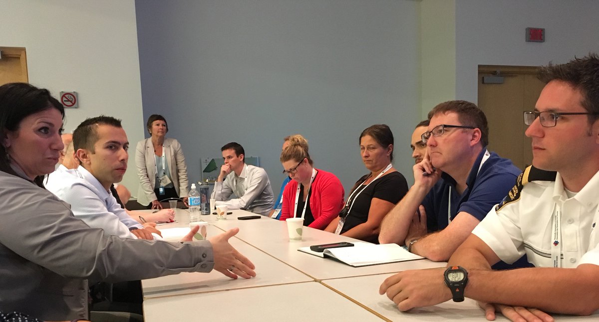 EMSWorldOFCL's tweet image. Alberta paramedic educators Penny Price &amp;amp; Becky Donelon lead “kitchen table” talk on preceptors, developing others #pace2017 @PAC_Expo