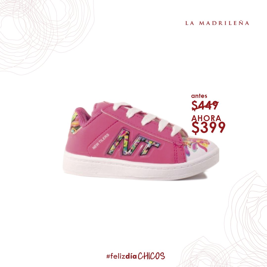 Descuentos para este #DíaDelNiño! 😀
#Zapatillas Niños #NewTilers // AHORA $399 / antes $449 //
lamadrileña.com.ar #LaMadrileña