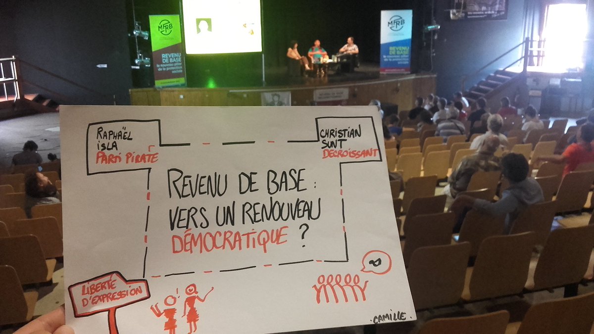 camutine's tweet photo. Après avoir débattu de l'écologie, des inégalités et du travail, on cause renouvellement de la démocratie !
#rdb2017 #revenudebase https://t.co/rxnbxHztrk