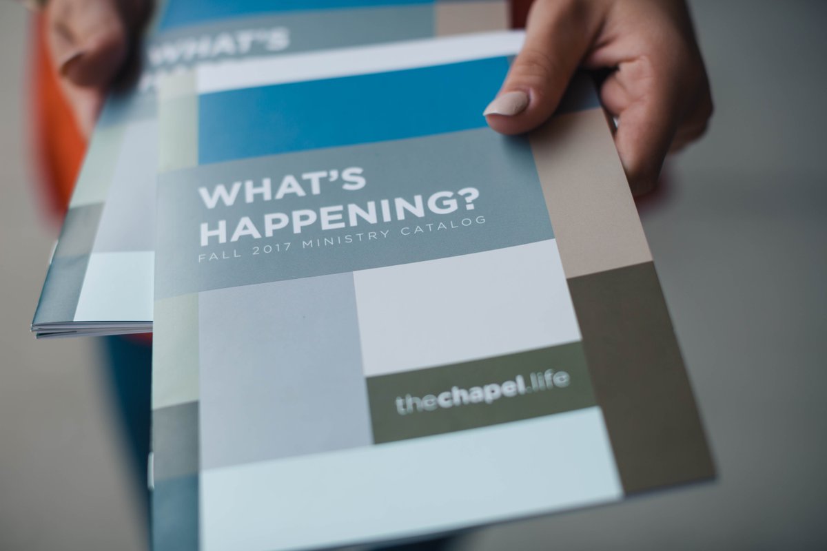 thechapellife's tweet photo. Grab our 'Whats Happening' Ministry Catalog to see all the wonderful things that are starting up this Fall! 

// Available in the lobby! https://t.co/sgzrWwN7Da