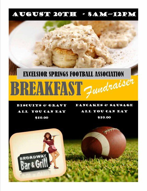 ESHSTigerFB's tweet photo. All you can eat pancakes or all you can eat biscuits &amp; gravy. What more needs to be said. Please go &amp; help our youth football organization. https://t.co/2tKhKOigiW
