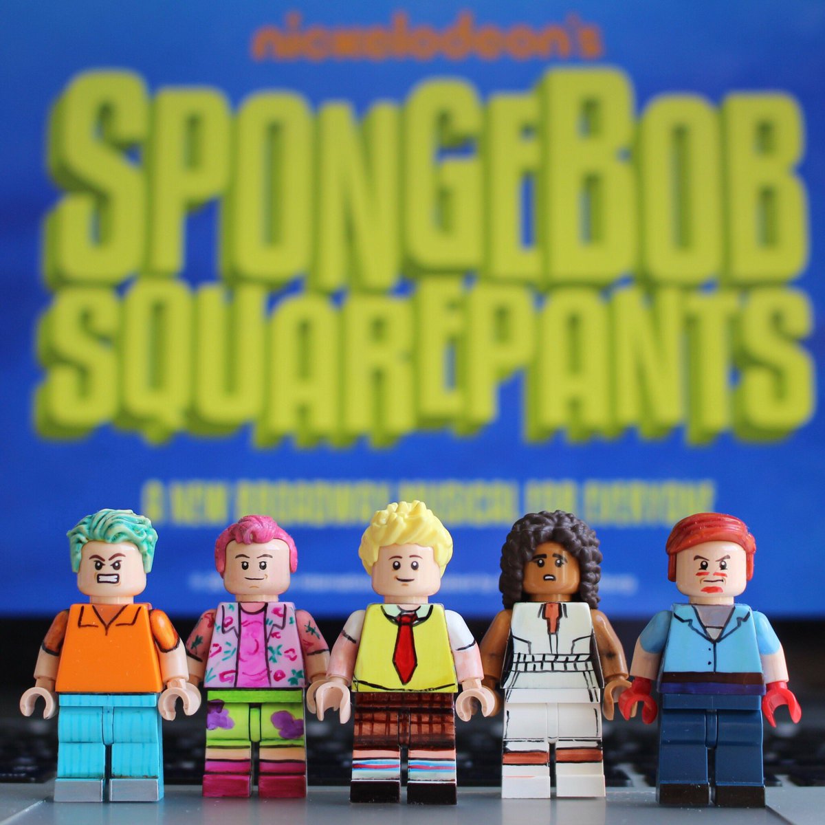 broadwaybrick's tweet photo. Lego @SpongeBobBway ! Previews starts November 6! @ethansaslater @dannysknnr @LilliCooper https://t.co/9vpYGM2A4L