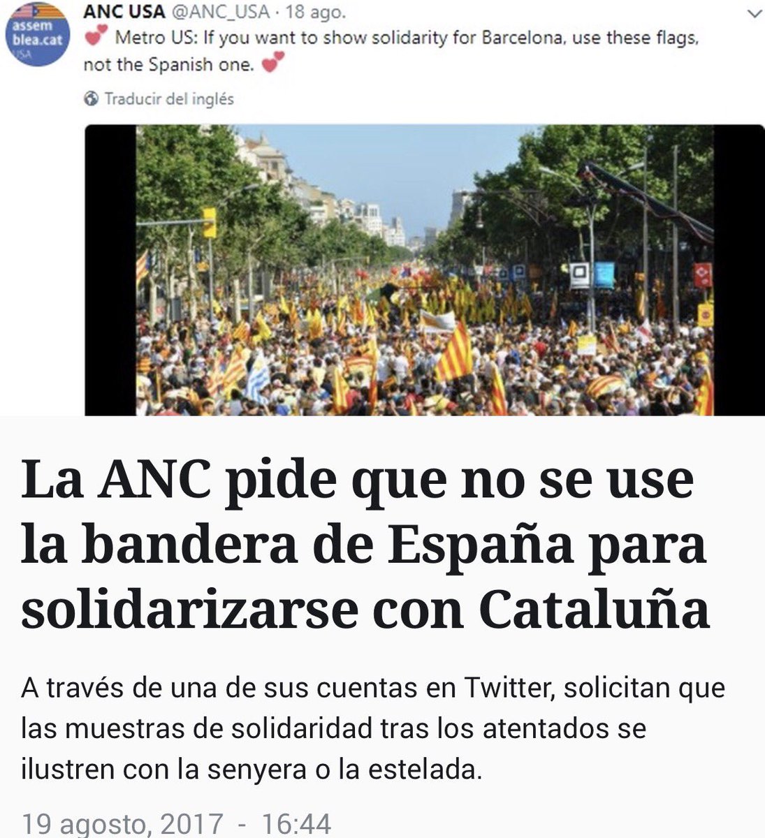 ariztegui's tweet image. Alguien duda del discurso de odio, intolerancia y fanatismo de esta gente de @assemblea @ANC_USA 

#TotsSomCatalunya #CataloniaIsSpain