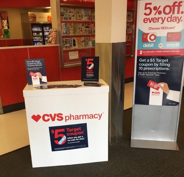 When the pharmacy is tucked in the corner, table placement at the entrance is key to drive awareness! Come see Sam in Greenfield for your 💉