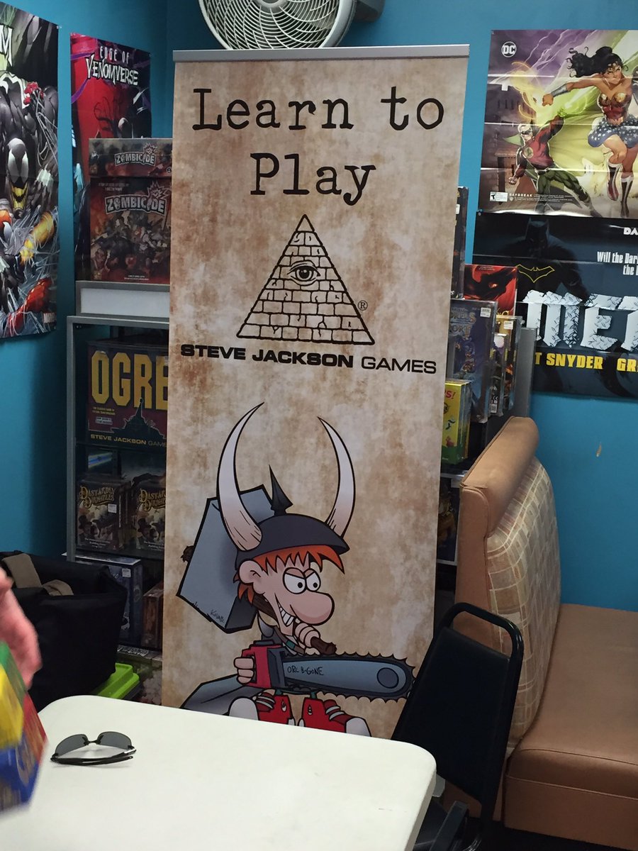 CadetsConInfo's tweet photo. @SJGames is here doing game demos! Come visit! @commanderking https://t.co/1VSab1Cyup