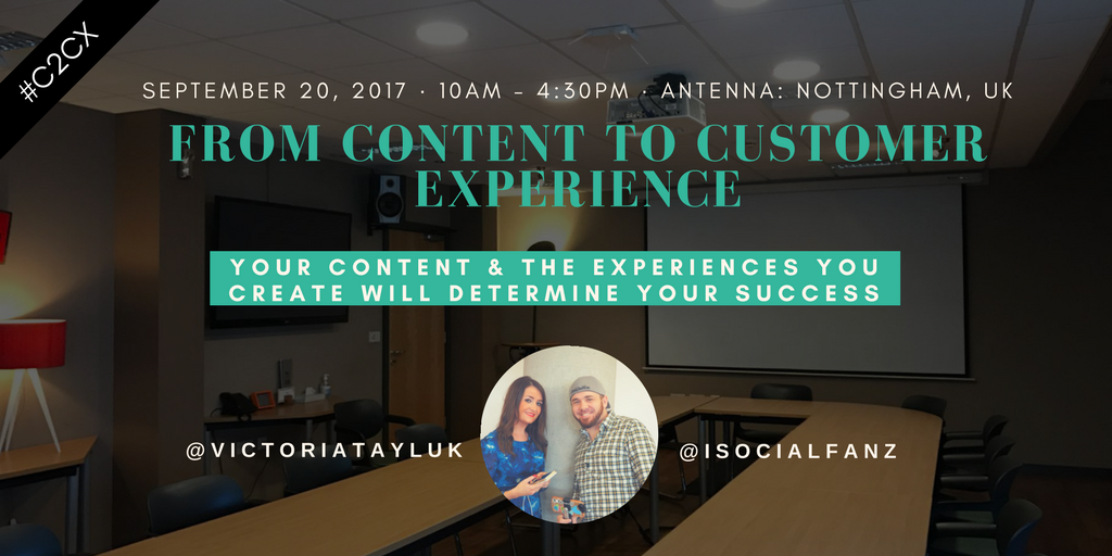 Join our director Victoria &amp; @isocialfanz on 20/09 in #Nottingham for a 1 day intense workshop.
Tickets here! buff.ly/2wxdKrE #C2CX