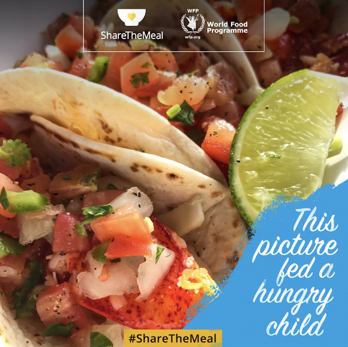 Did you know that 50 cents can feed a child for 1 day? Join others to #ShareTheMeal and  help children in need <a href="/foodietribe/">Foodie Tribe</a>