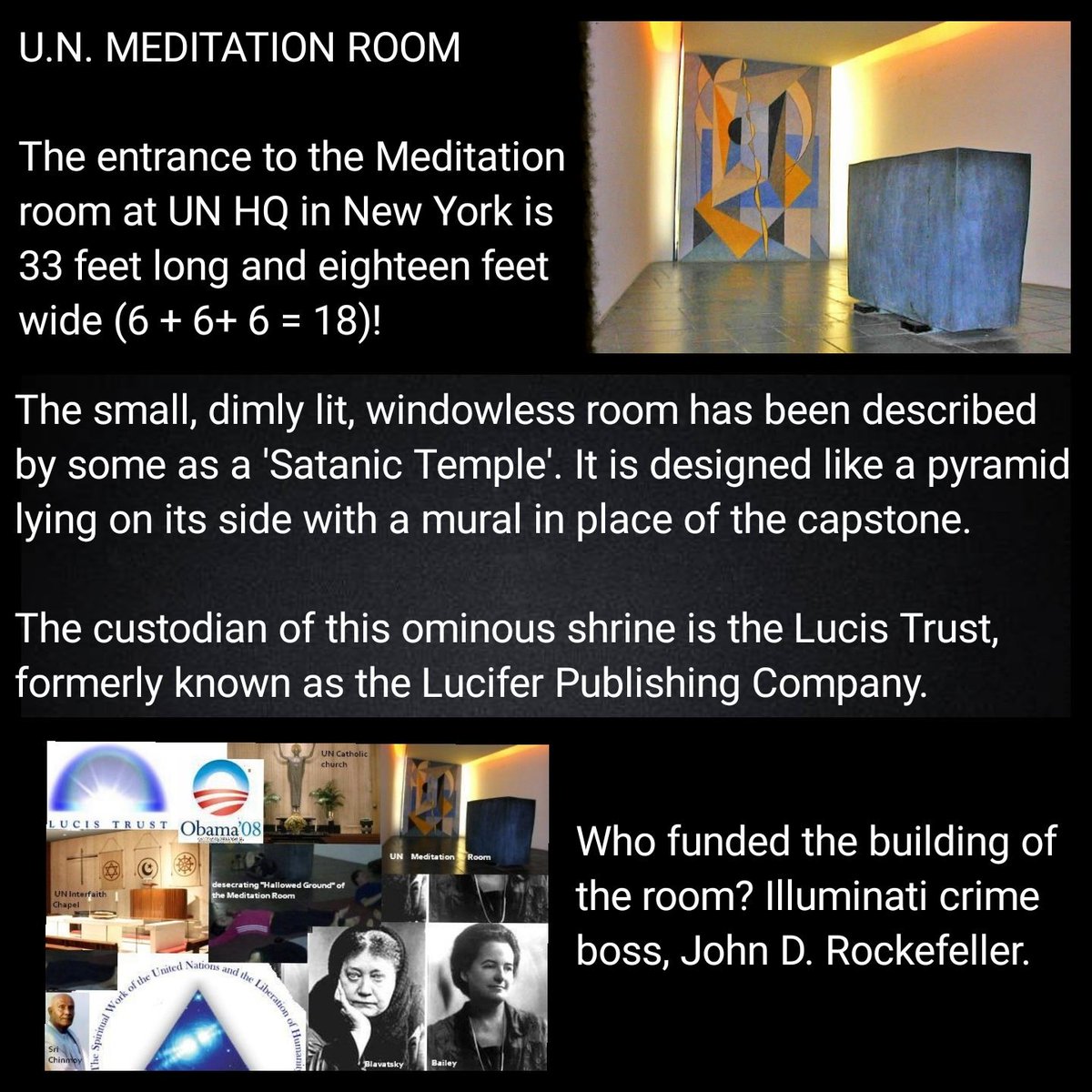 President-Elect AfterBurner 🇮🇪🇬🇧🇺🇲 on Twitter: "#UN #Meditation Room  #LucisTrust #Lucifer… "