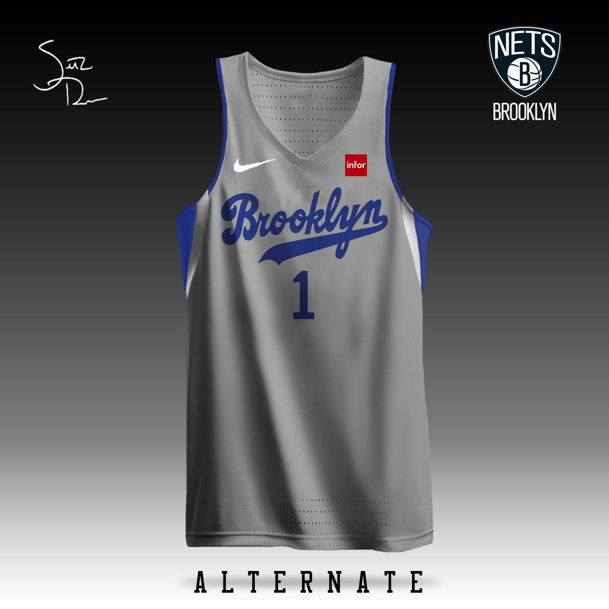 brooklyn nets dodgers jersey