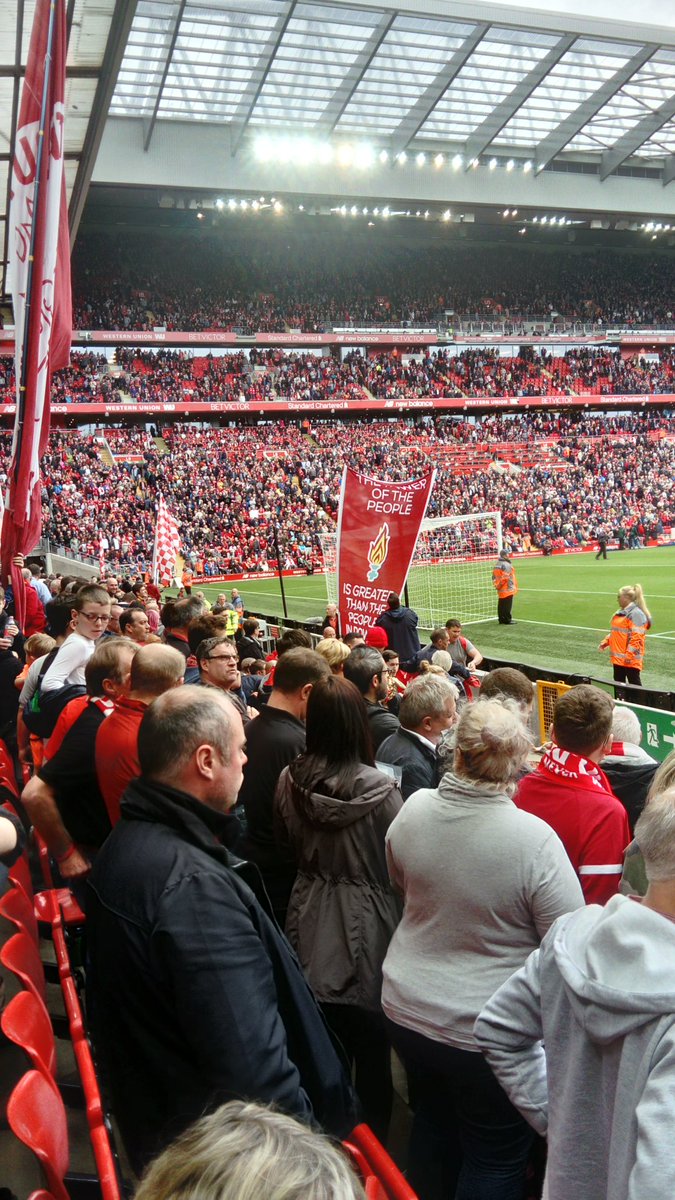 PSouthie's tweet photo. Back here today. Could've scored more but it's 3 points more than last year's fixture. #LFC #Block107 https://t.co/WXNHHqRtU5