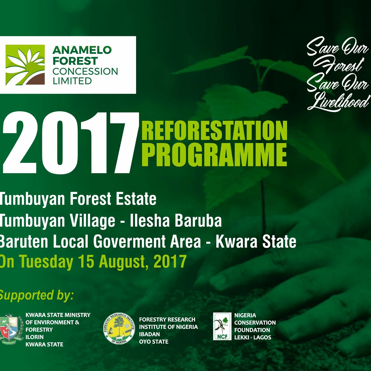 RedhotCharcoal's tweet photo. Full report on AFC2017 REFORESTATION PROGRAMME on Environment Today on AIT Lagos Wednesday 23 August @ 4.30pm. Watch out for it. @FMEnvng https://t.co/r0PwEJEVu8