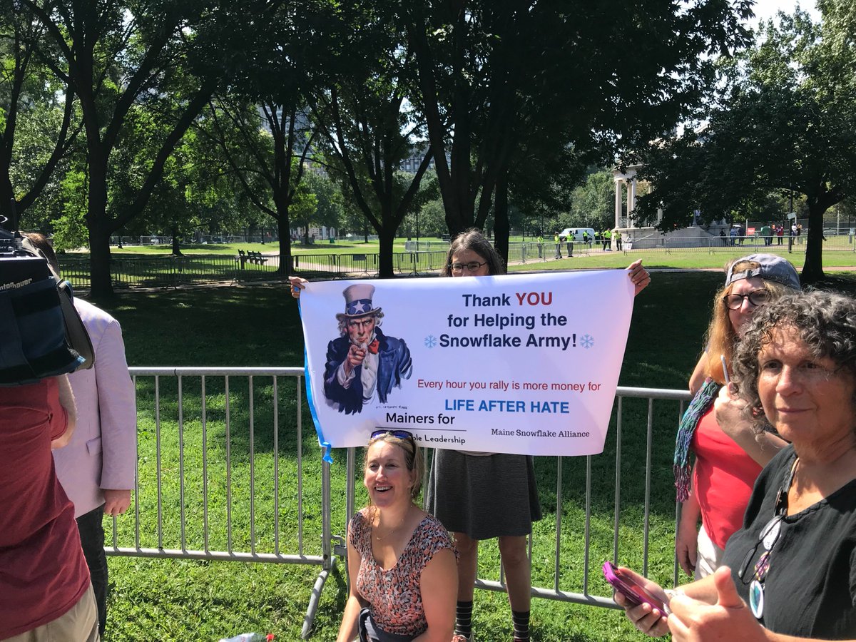 BloomyCommittee's tweet photo. Ben is proudly standing with those counter protesters on the #BostonCommon. #MaPoli #StandAgainstHate #NeverAgain https://t.co/GvsDZrAnr0