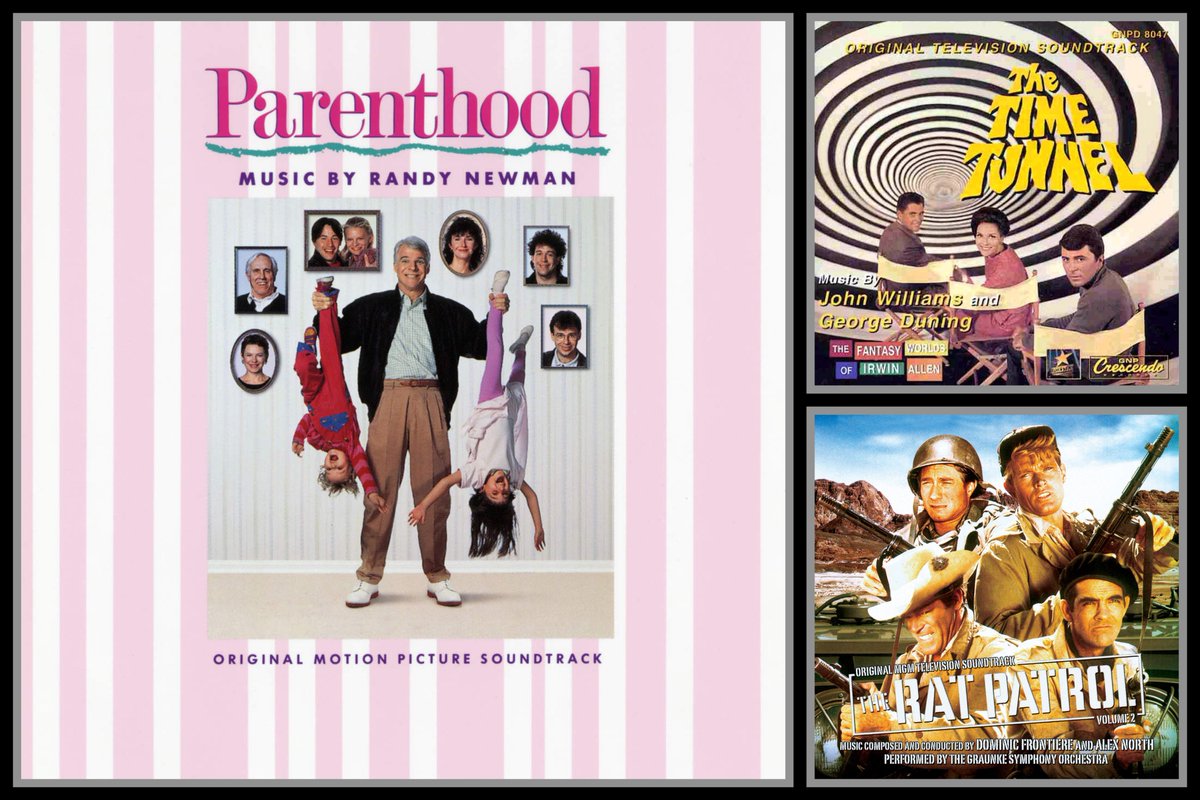 MovieScoreRadio's tweet photo. NEW at @radiotcc! #ParenthoodMovie @RandyNewman #TheTimeTunnel #JohnWilliams #GeorgeDuning and #TheRatPatrol #AlexNorth #DominicFrontiere! https://t.co/gknHCkqEIm