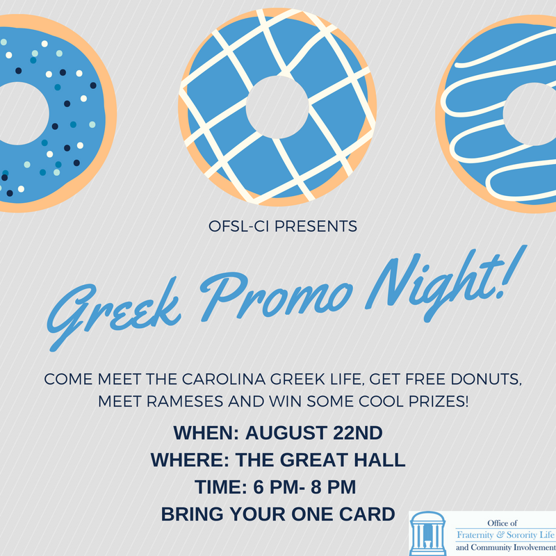 UNC_GAC's tweet photo. Interested in Greek Life? Come meet all 59 organizations and join us for a night of fun! 😀 https://t.co/B73eISDq1I