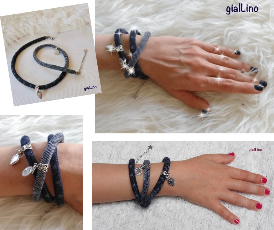 Siena09's tweet photo. GeNähtes #Charmarmband https://t.co/ThIEVGOUCX
#Diy #Schmuck #Sewing #Jeansjersey #Tutorial #freebie #nähen #sew #charmanhänger #nähenfetzt https://t.co/kJHIPofcke