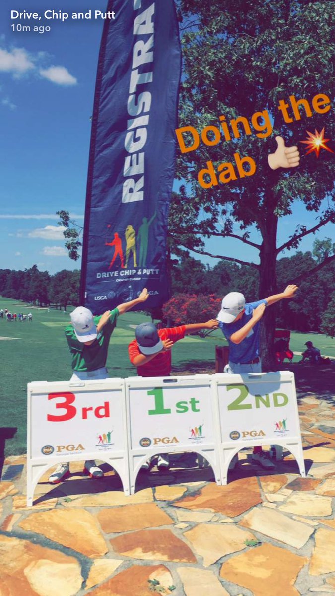 DriveChipPutt's tweet photo. Follow us on Snapchat (drivechipputt) where we're live from the Augusta Country Club #DriveChipandPutt sub-regional! https://t.co/3FSXjxUOpe