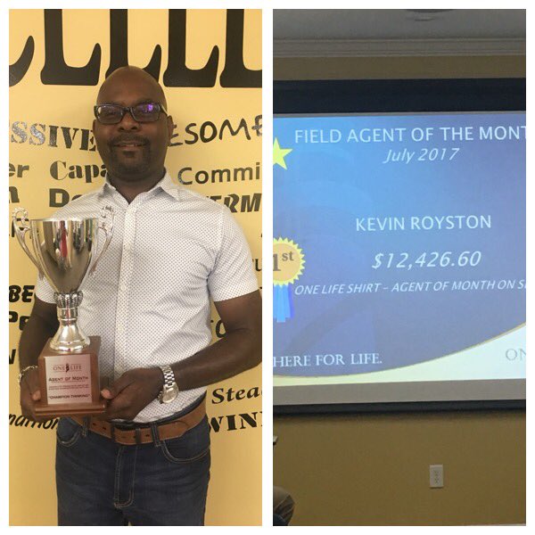 UnitedSrBrokers's tweet photo. Congrats to July field agent of the month, Kevin Royston! SOLD: $12,426.60 in annualized premiums! Keep up the hard work! #OneLifeAmerica https://t.co/W1aKGghMhY