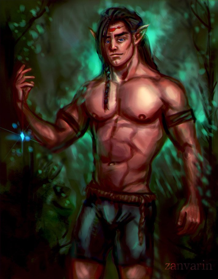 ZanVarinArt's tweet photo. 'Finding Our Way' by @ZanVarinArt ~Commission~ #Anathoth #Elf #Chest #Fantasy #Forest #Hunk #Male #Bara #Muscle #Shirtless #ZanVarin #OC https://t.co/10geLzV3GY