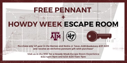 Texas A M Bookstore On Twitter Free Pennant With 47 Gear Starts