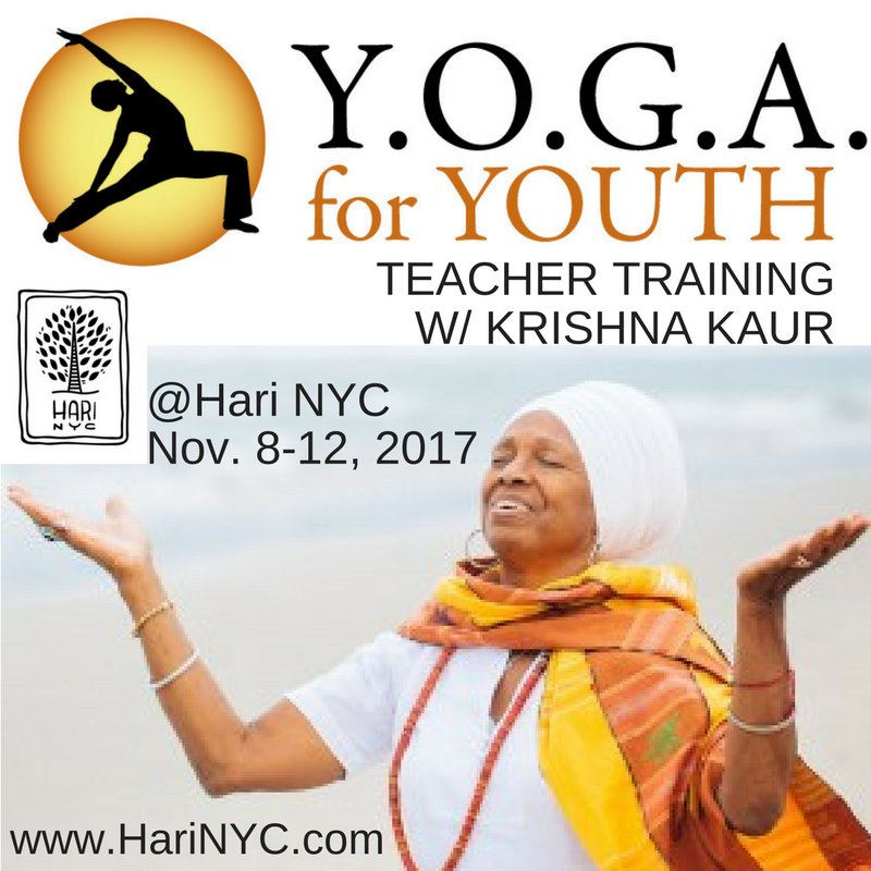 HariNYC's tweet photo. YOGA FOR YOUTH TEACHER TRAINING W/ KRISHNA KAUR
Wed., Nov. 8, 2017 – Sun., Nov. 12, 2017
@HariNYC
Registration: https://t.co/cJniKj8k6j https://t.co/EQ21eq9kFe