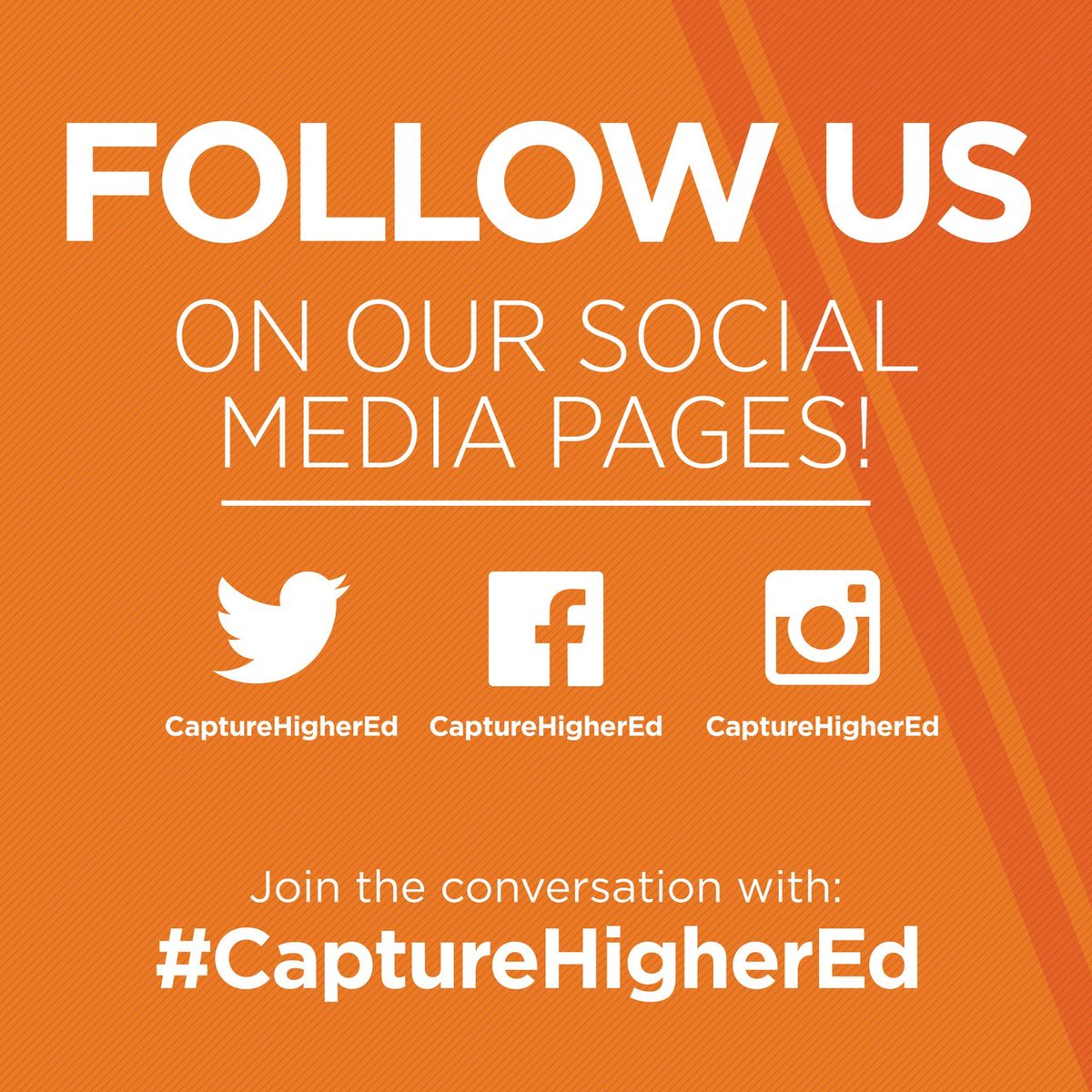 CaptureHigherEd's tweet photo. Want more from #CaptureHigherEd? Stay social with us on all platforms to stay up-to-date info on products, demos, blogs and more! https://t.co/8ZGXgbIoqB