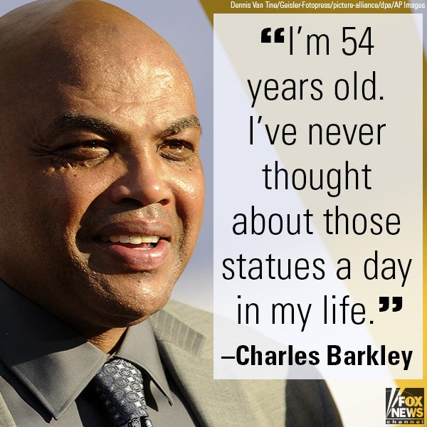 FoxNews's tweet image. Charles Barkley: Most Black People Haven't Thought a Day in Their Lives About Confederate Statues bit.ly/2x0lmmJ