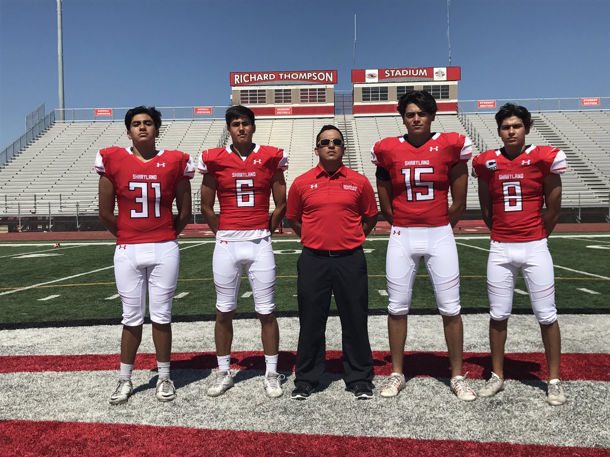 Varsity Outside Receivers with Coach Romero.