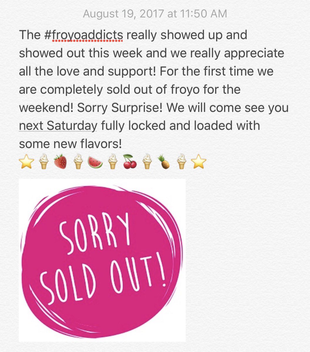 SugarPlumFroyo's tweet photo. #SugarPlumFroyo #frozenyogurt #froyo #froyoaddict #sorbet #gelato #dessert #toppings #surprise #localbusiness #soldout #arizona #az https://t.co/xGzwkOzTwE